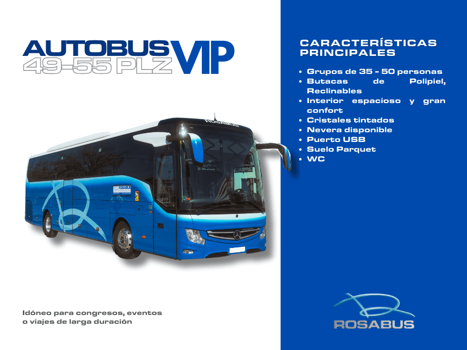Autobus 49-55 plazas de alquiler Rosabus Autobus 49-55 plazas de alquiler Rosabus